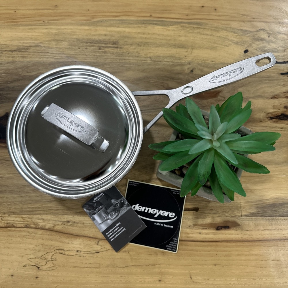Demeyere Industry  2.3, qt Sauce Pan With Lid, 18/10 Stainless Steely